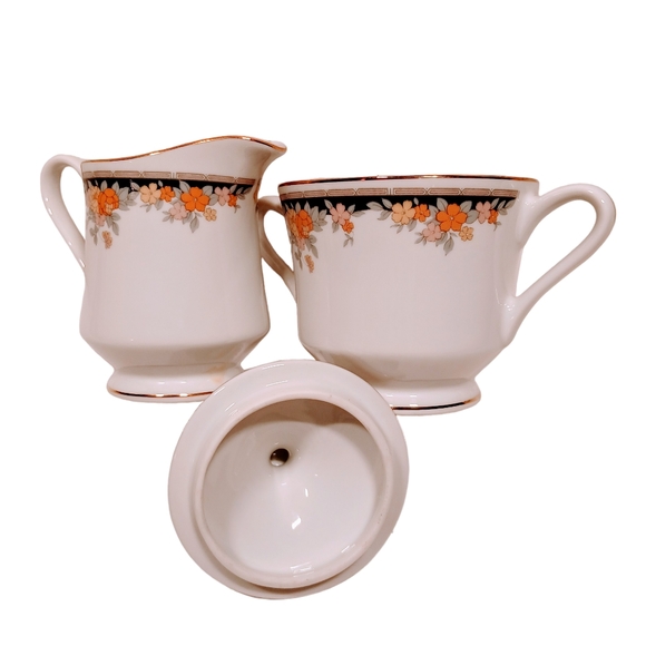 Epoch Elegant Dining Creamer & Sugar Set in Park Manor Pattern #6502 - Picture 8 of 8